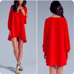 Revolve Lovers & Friends  Holiday Gracie Split Sleeve Mini Dress Size XS. NWOT